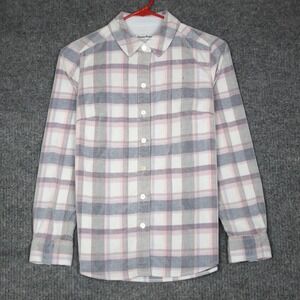 Tommy Bahama Women's Plaid‎ Long Sleeve Button Up Shirt Cotton Spandex Size S